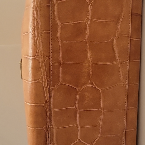 Dooney & Bourke Chiara Leather Croco-Embossed Tan Tote Handbag - Picture 4 of 8